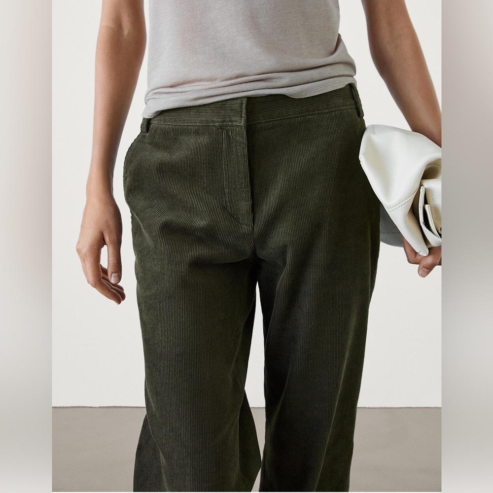 Corduroy Flared Trousers Massimo Dutti